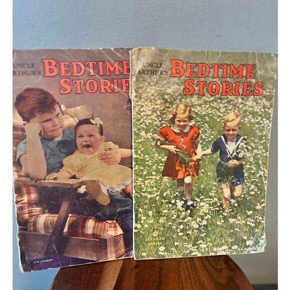 Vintage Uncle Arthur’s Bedtime Stories Fifth & Seventh Series (1940s) Set of 2 - Picture 1 of 15